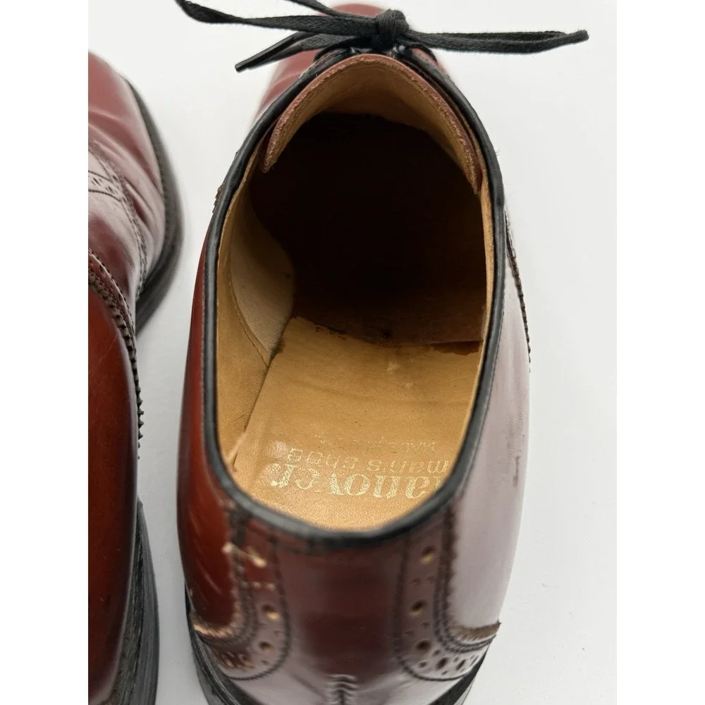 Vintage Hanover 2183 Shell Cordovan Saddle Oxford Shoes Men's 10 B/AA USA Made